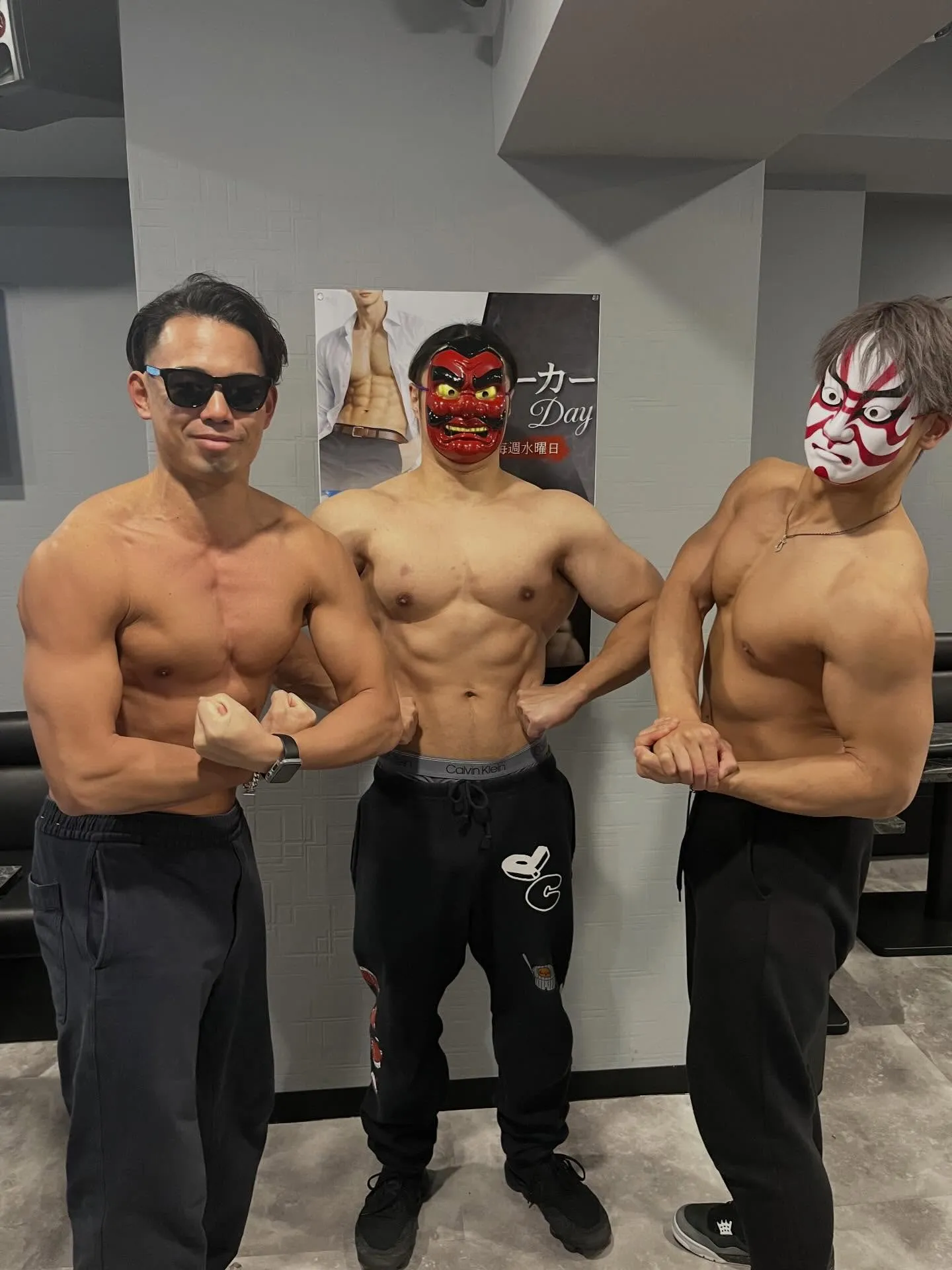 ↑ローマッチョ、こうじマッチョ、ひゅうがマッチョ